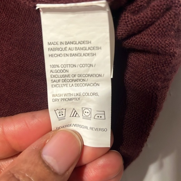 Izod Burgundy Red Quarter Zip Pullover Sweater Size 2XL - Picture 8 of 8